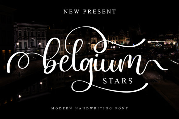Belgium Stars: A Romantic Script Font That Elevates Small Business Branding