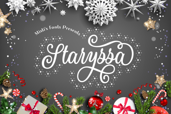 Staryssa: A Starry Script Font