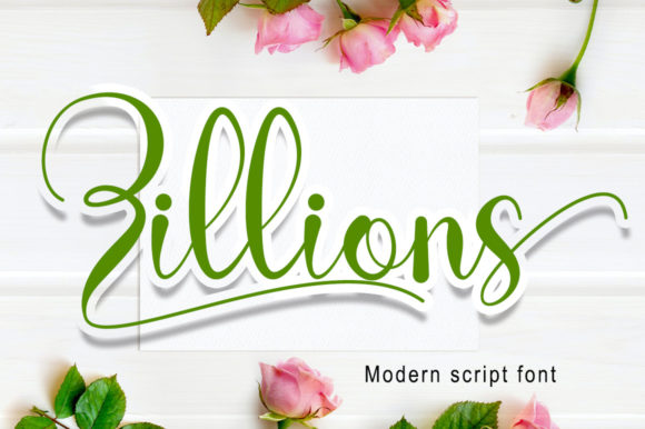 Zillions: A Graceful Script Font for Digital Branding